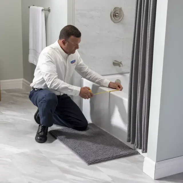 Original Tub Installer Measuring